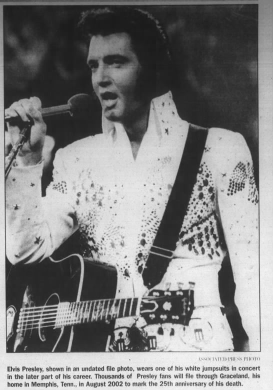 Elvis Presley shown in an undated photo
